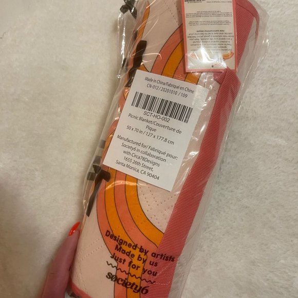 Society6 Outdoor Blanket Picnic Blanket Water Resistant Bottom - Picture 2 of 6